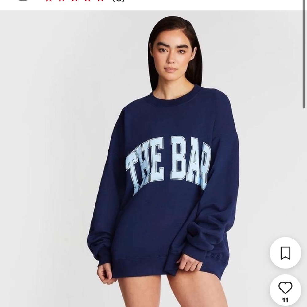THE BAR Sweatshirt Navy and Light Blue - brand new still in packaging